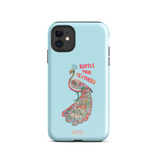 Ruffle Your Feathers Tough Case for iPhone - Blue