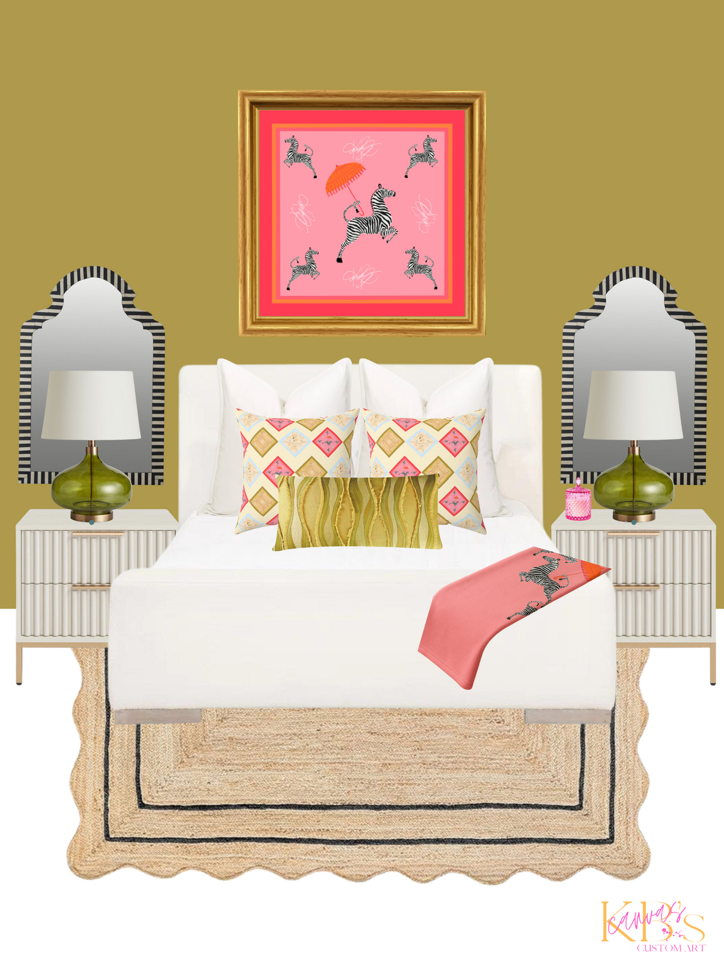 Rain or Stripe Scarf Wall Print