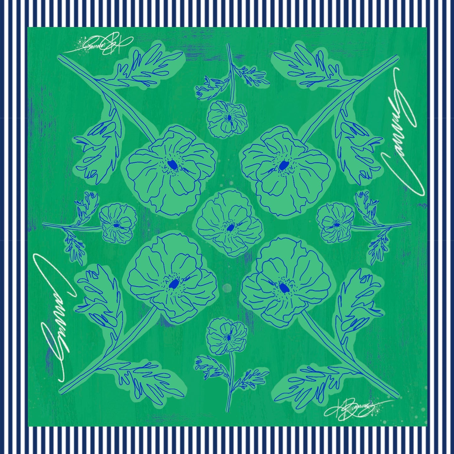 Flora Bloom Silk Scarf