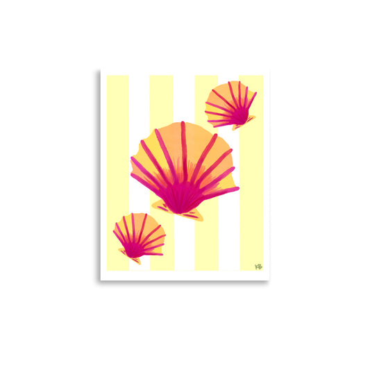 Calico Shell Striped Print
