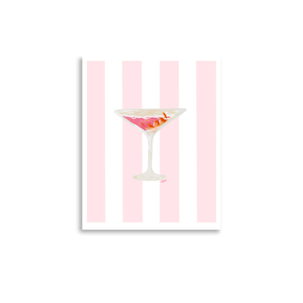 Cosmopolitan Martini Striped Print