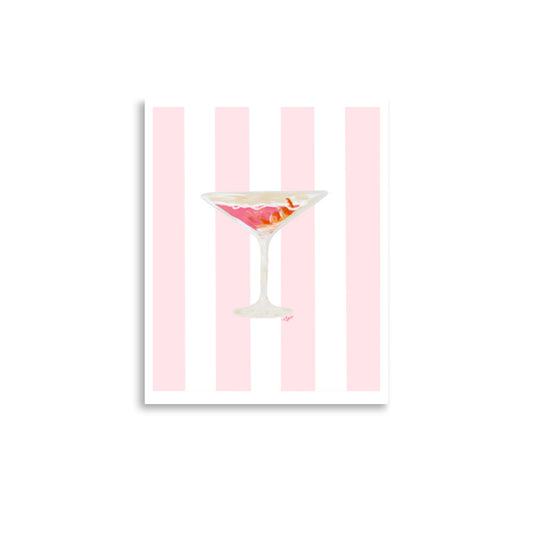 Cosmopolitan Martini Striped Print