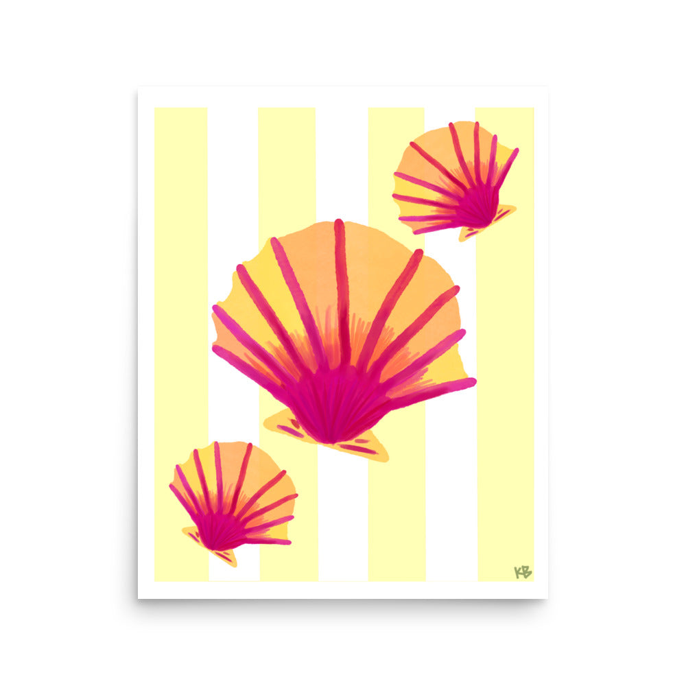 Calico Shell Striped Print