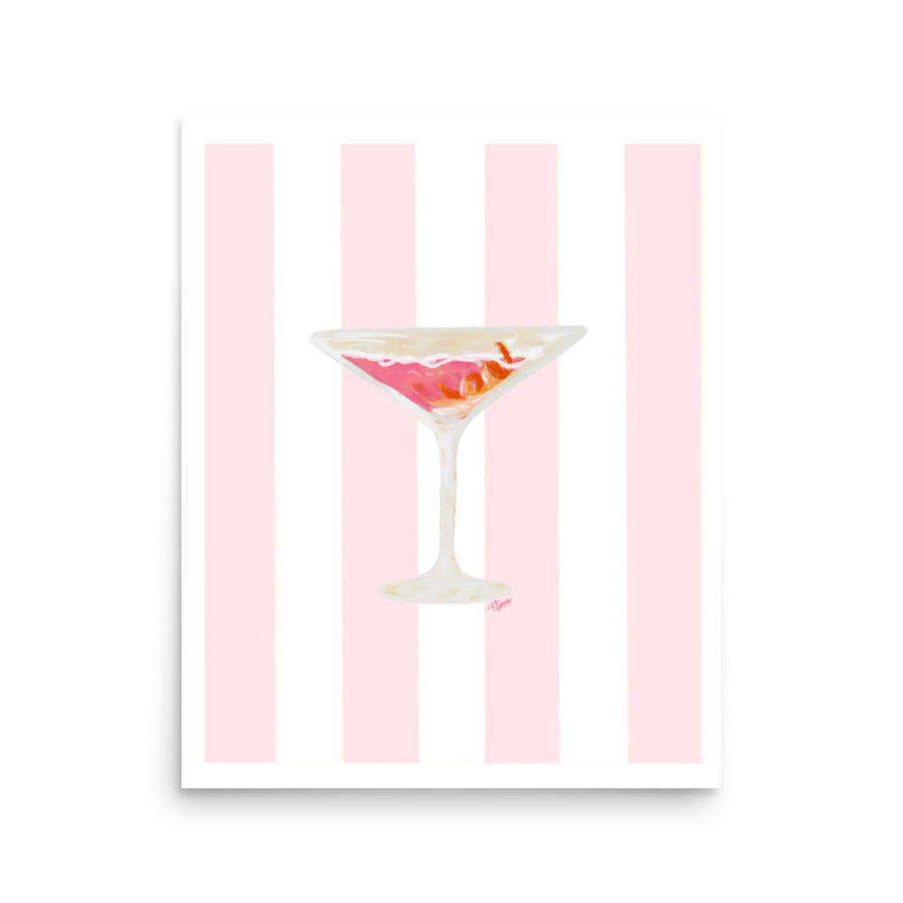 Cosmopolitan Martini Striped Print