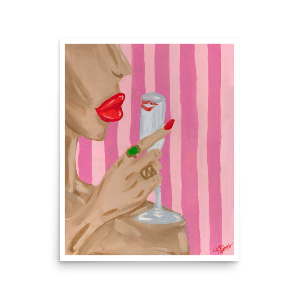 Champagne Kiss Print