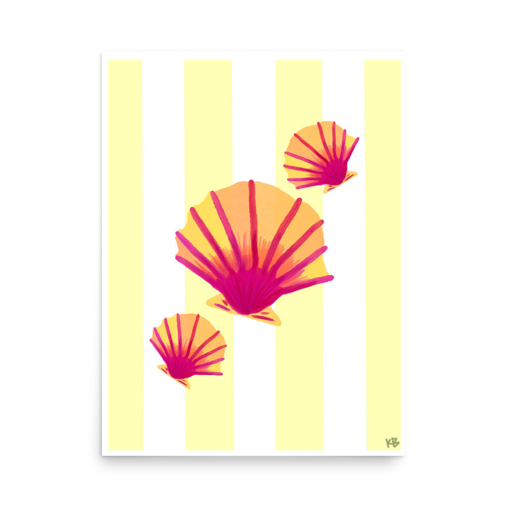 Calico Shell Striped Print