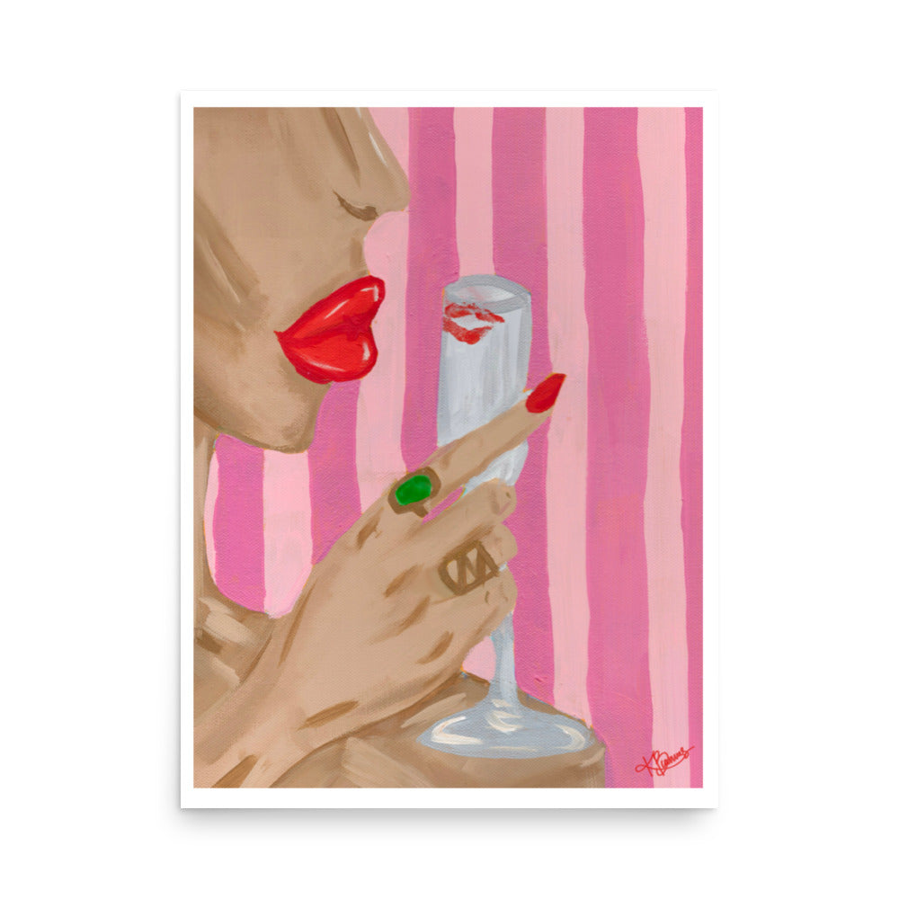 Champagne Kiss Print