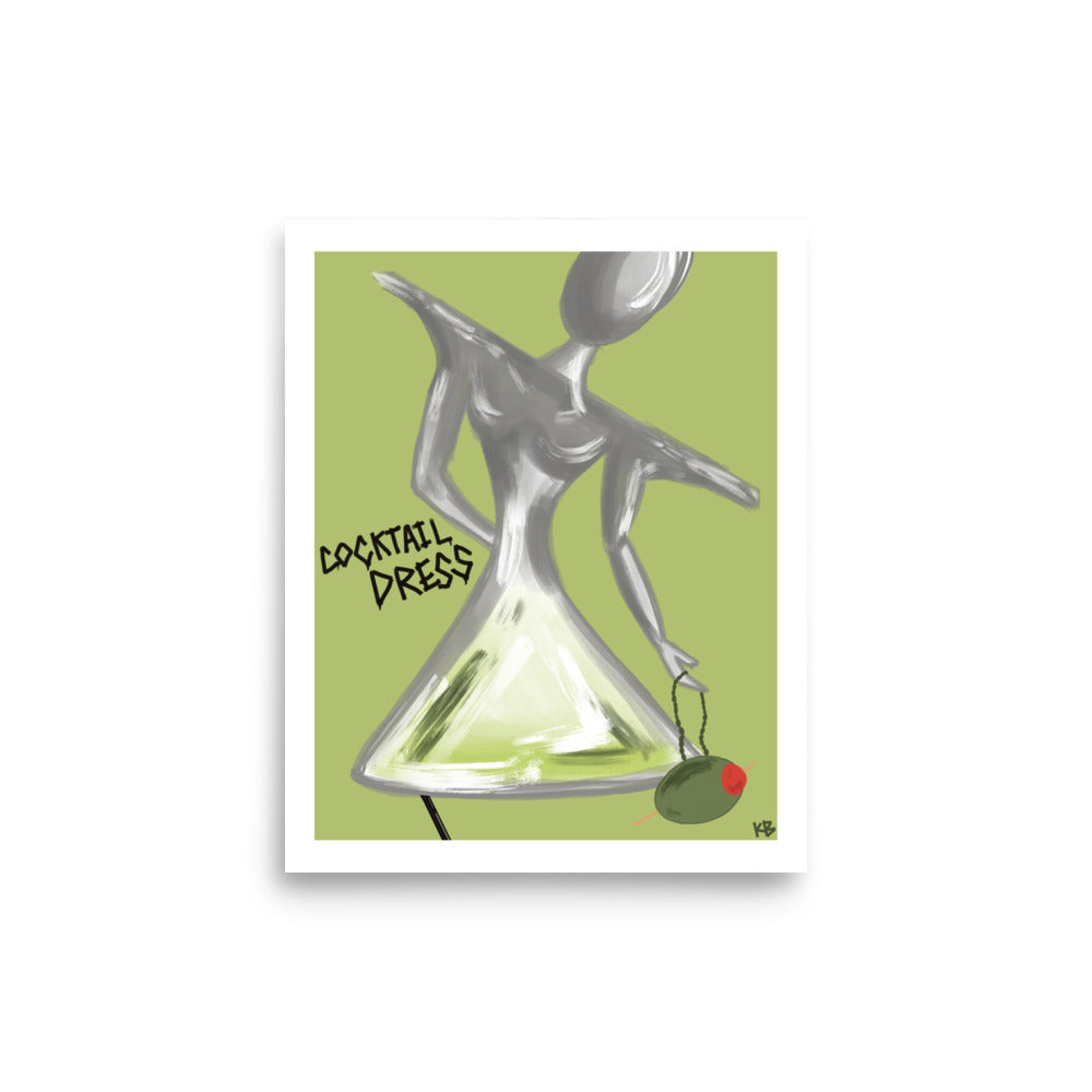 Dirty Martini Cocktail Dress Print