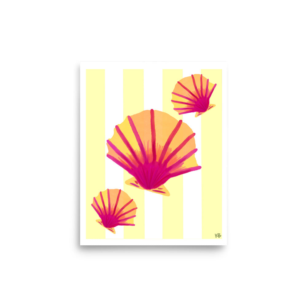 Calico Shell Striped Print