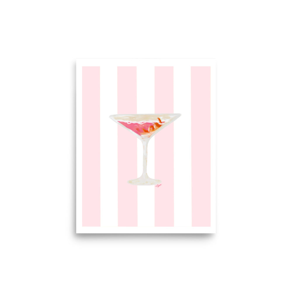 Cosmopolitan Martini Striped Print