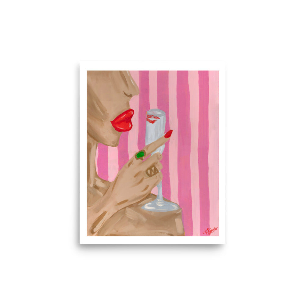 Champagne Kiss Print
